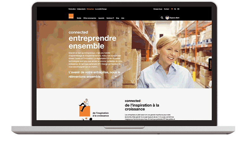 Site web écosystème d'inspiration Connected: