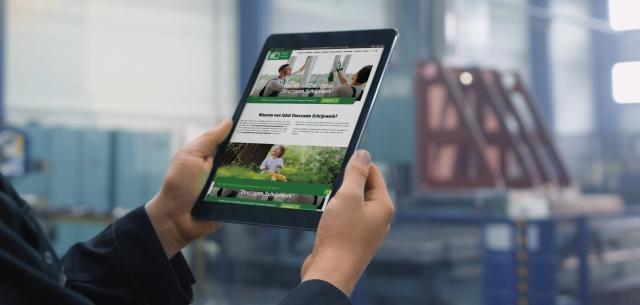 Website duurzaam schrijnwerk tablet